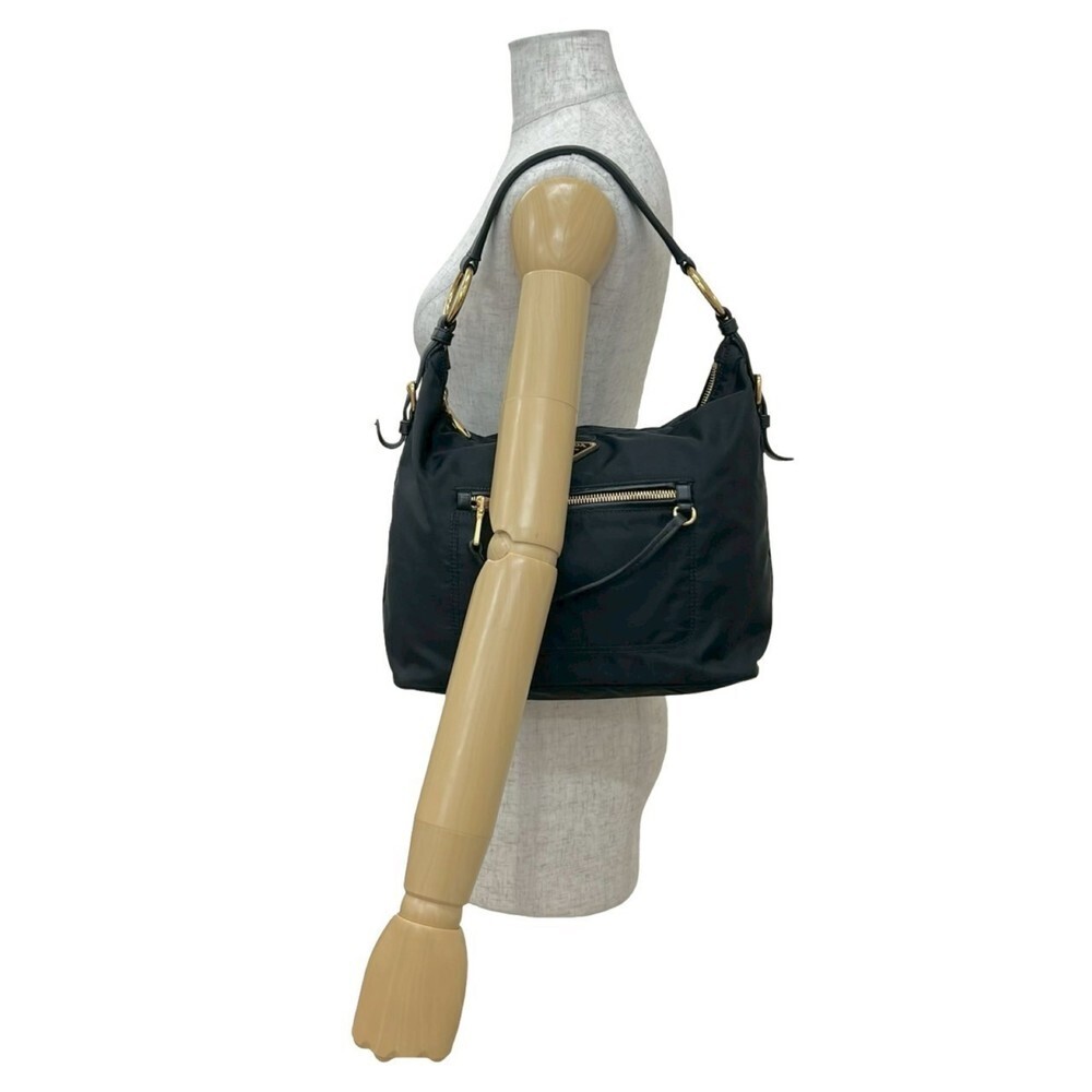 PRADA Black Leather Shoulder Bag - Picture 2 of 10